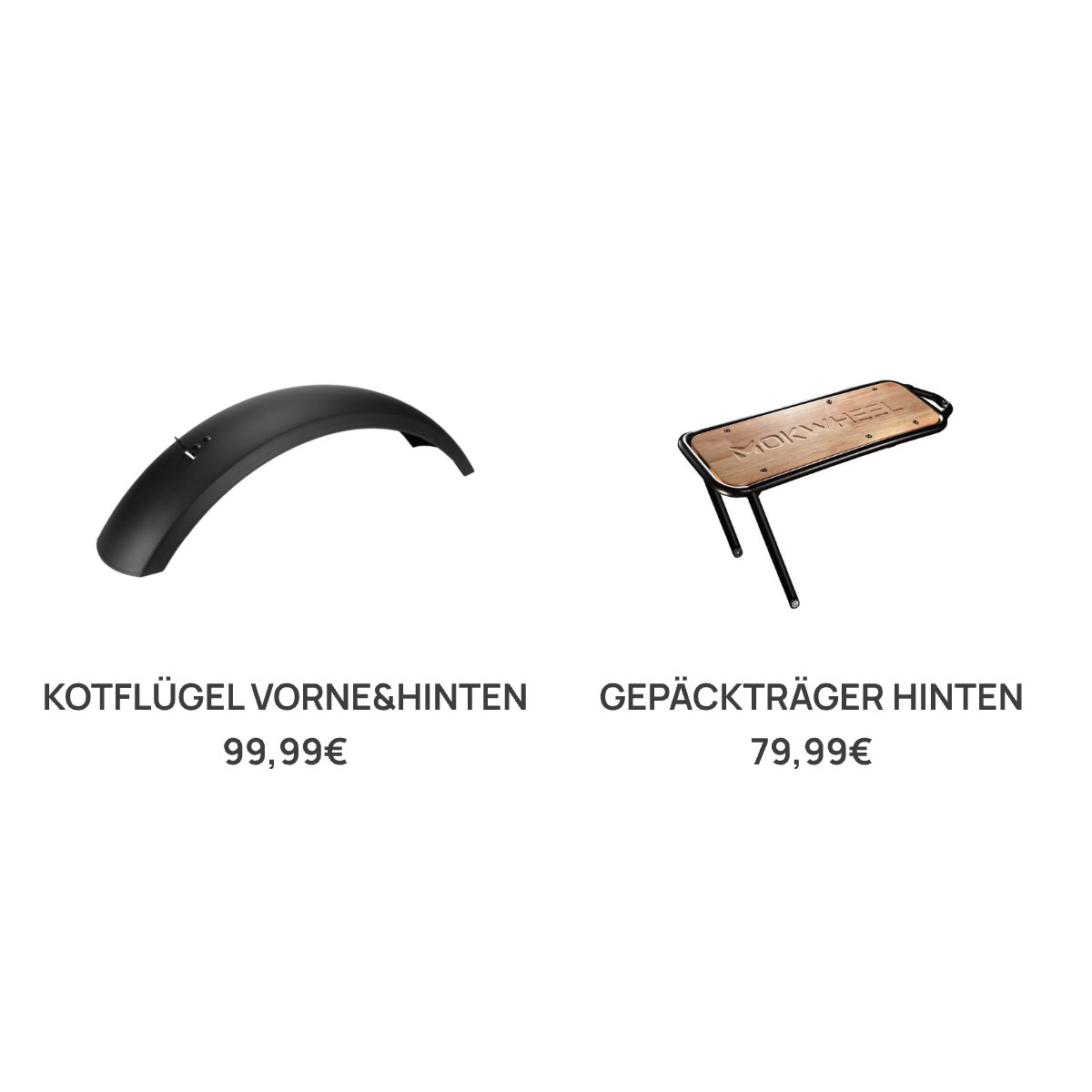Kotflügel vorne&hinten&Gepäckträger hinten (Scoria 3.0)