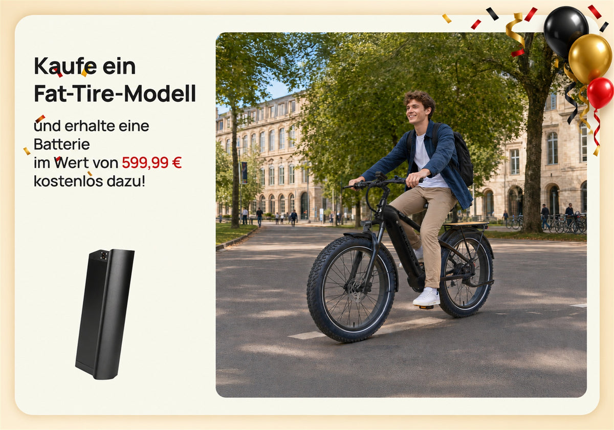 Fat Tire E-Bike + Free Battery!
