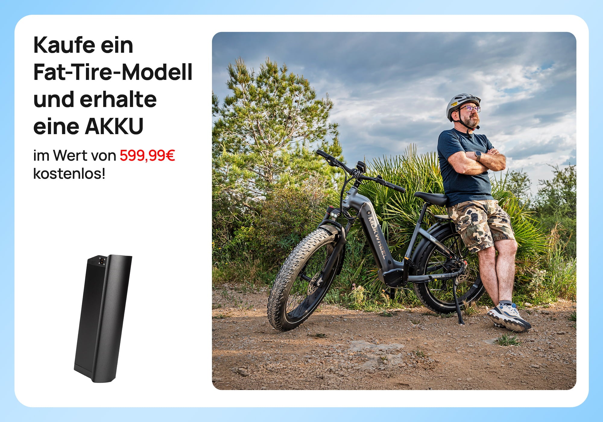 Fat Tire E-Bike + Kostenlose Akku!