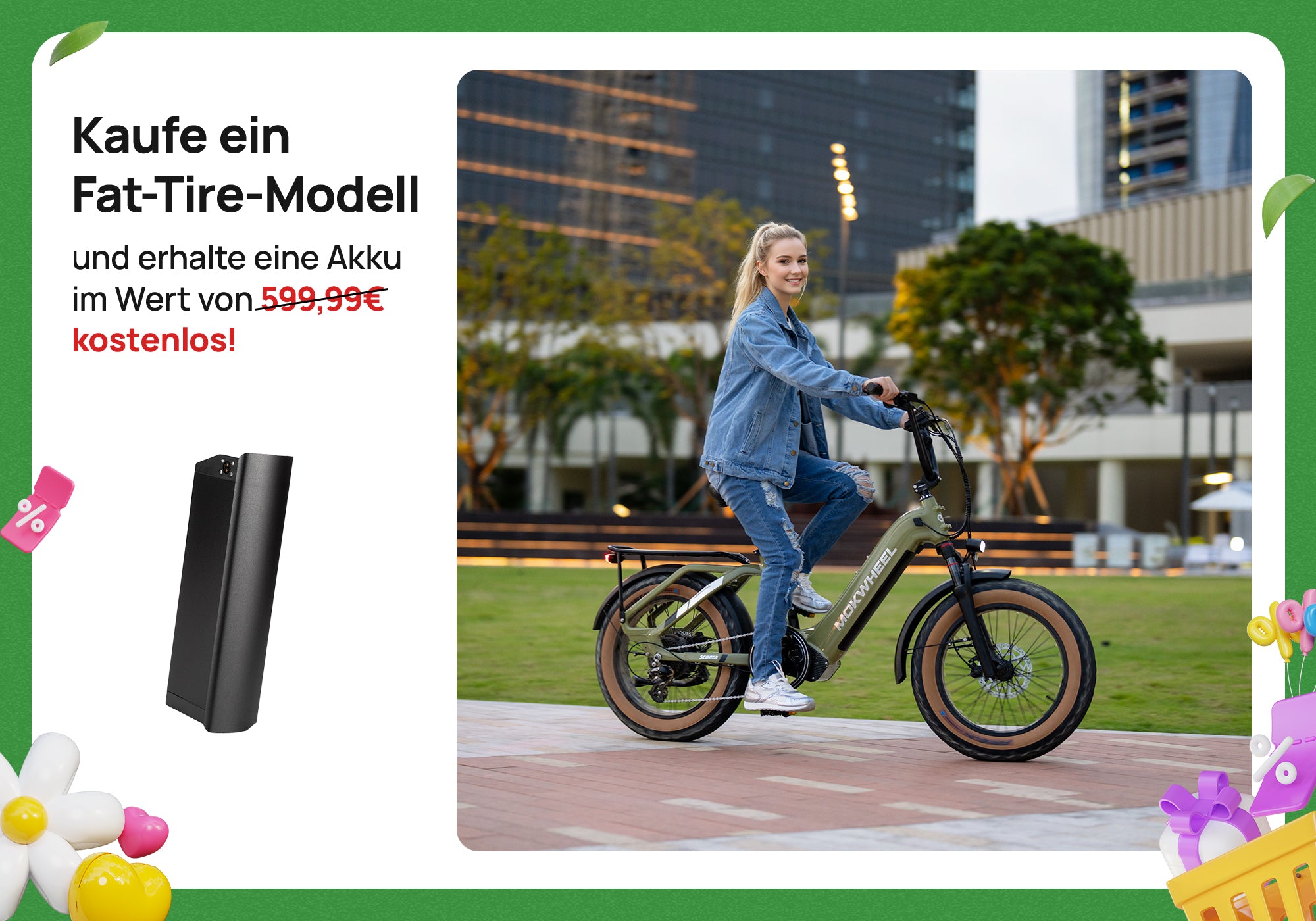 Fat Tire E-Bike + Kostenlose Akku!