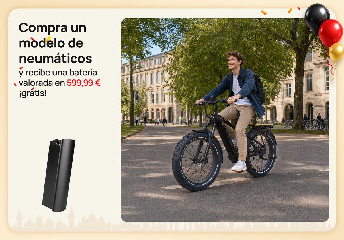 Fat Tyre E-Bike ¡Batería gratis!